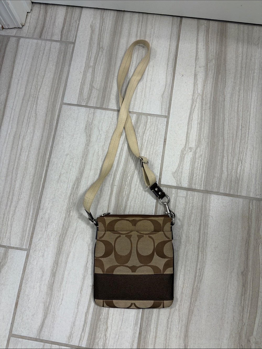 Coach Brown Crossbody Bag with Adjustable Strap